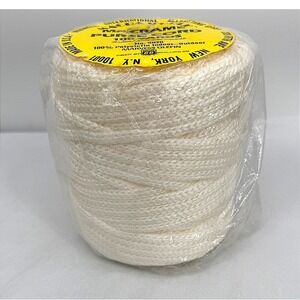 Macra World Macrame & Purse Cord White 6mm 100yards VTG USA Made NOS